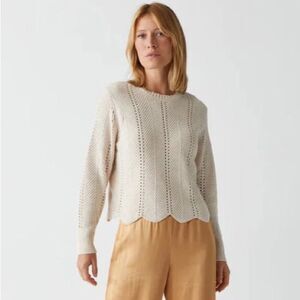 Michael‎ Stars size xsp xs petite Lakin Cropped Crew Neck Pullover Chalk sweater